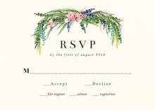 Floral pine - RSVP card